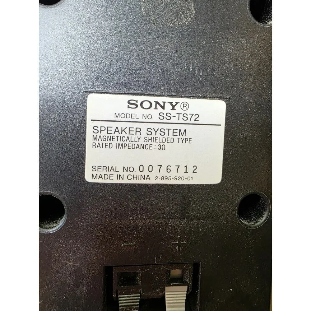 Sony SS-TS72 R&L Surround‎ Sound System Home Theater B3